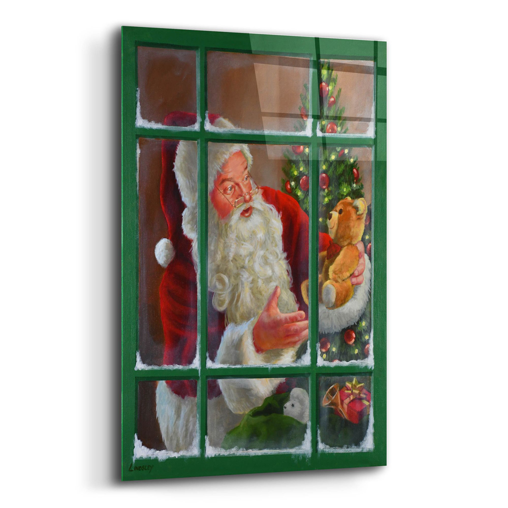 The Holiday Aisle® Santa Window 3 by David Lindsley - Unframed Print ...