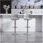 Ensemble de 2 tabourets de bar - tabourets de bar modernes en cuir de polyuréthane à hauteur de comptoir avec dossier, îlots de cuisine pivotants à hauteur réglable, sans accoudoirs, grande base - gris-426305286
