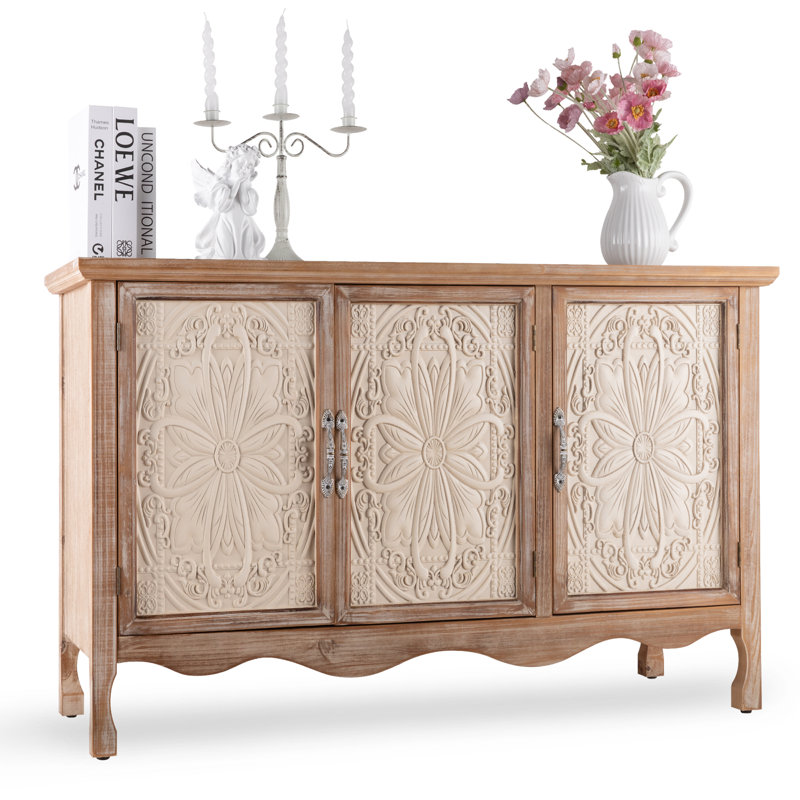 3-Door Cabinet, Natural