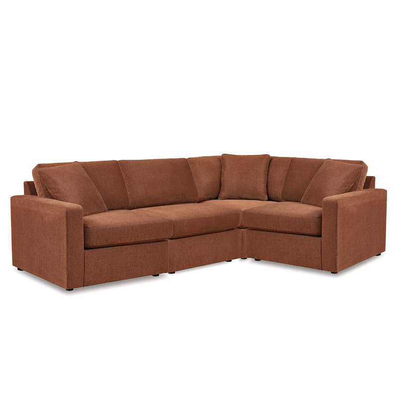 Canapé modulaire 4 pièces Modmax, Polyester brun