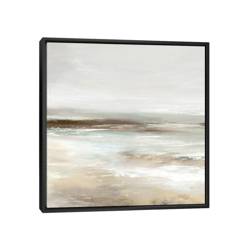 «Ocean Side I», reproduction d'art sur toile encadrée, H 37 po x l 37 po, Noir, Reproduction encadrée sans passe-partout