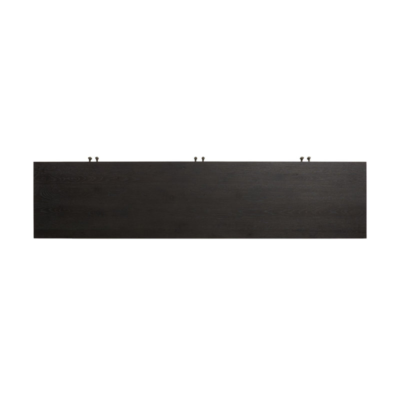 Posada Media Console-worn Black Oak