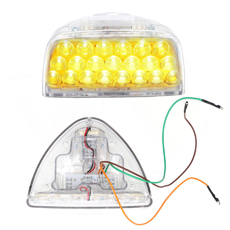 Compatible avec les clignotants Peterbilt 31 DEL triangulaires 2 pièces