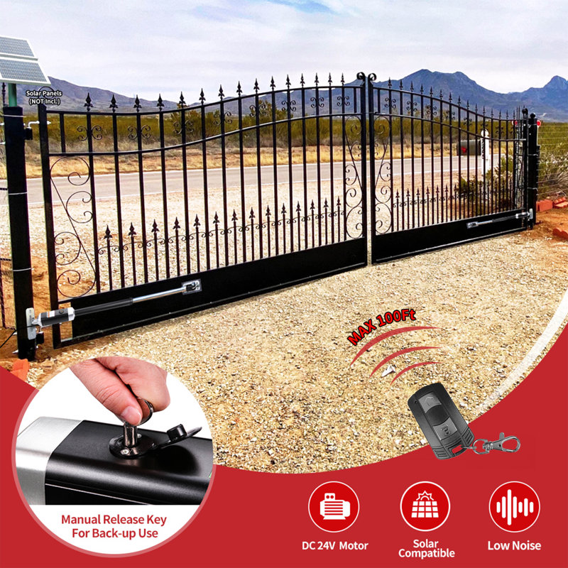 ALEKO Black and Silver Replacement Actuator for Swing Gate Opener