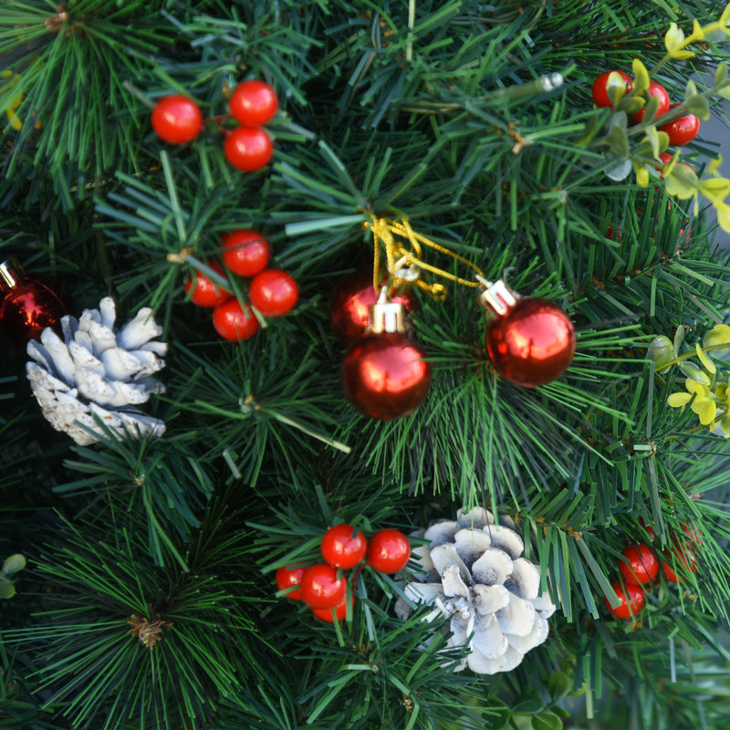 2 2 arbres de Noël extérieurs de 22,5 po, avec 24 lumières blanches chaudes et des piquets de fixation solides