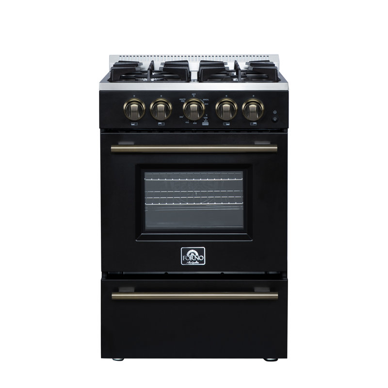 Cuisinière à gaz 24 pouces Breno, Noir