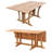 Atnas Teak Wood Patio Dining Set with-112322022