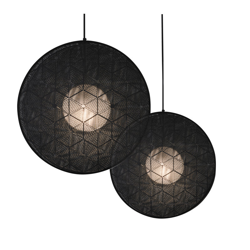 Schema Light Pendant, Black, 14.25" H × 14.25" W × 14.25" D