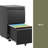 2 Drawer Metal Mobile File Cabinet, Rolling File Cabinet With Lock For Hanging Legal/Letter/A4 Size,Fully Assembled Except Wheels-134460547