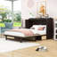 Grand lit escamotable en bois avec 1 tiroir-488867837
