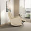 Fauteuil inclinable et pivotant en cuir Harlow