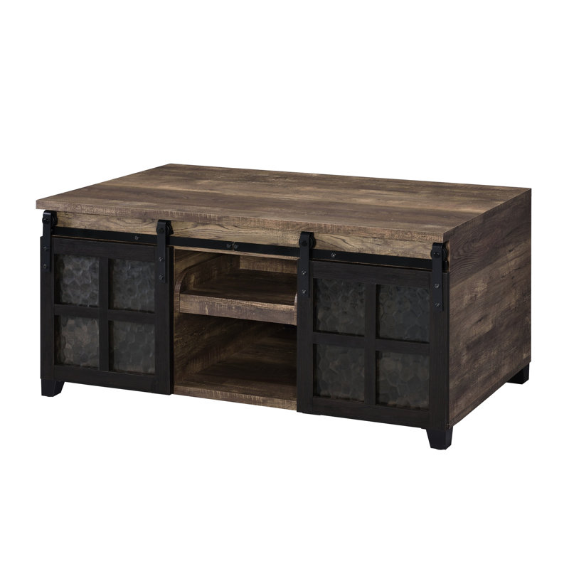 Coffee Table With Sliding Doors