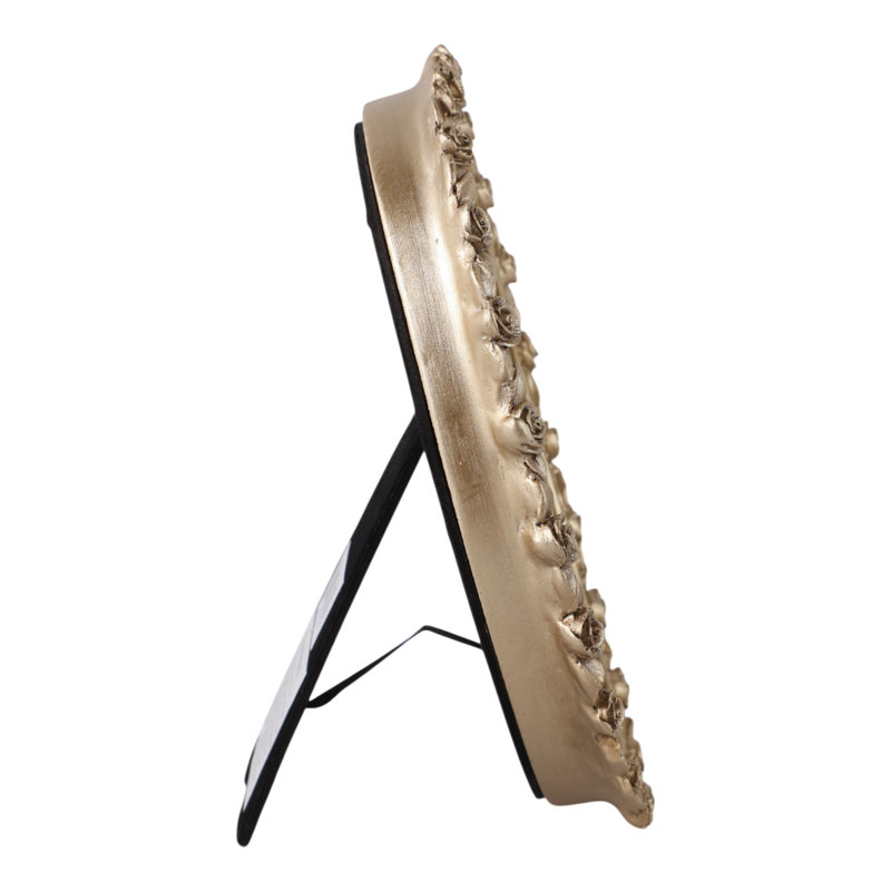 Cadre photo ovale chic avec bordure rosette Mavin, L 4 po x H 6 po