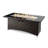 Rectangle Polyresin and Glass Propane and Natural Gas Smokeless Fire Pit Table with Lid-11958600