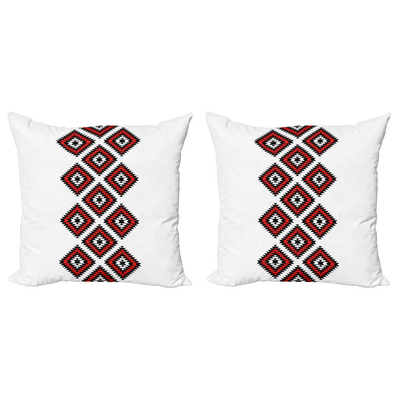 Ensemble de 2 coussins décoratifs Ambesonne Tribal, 20 po X 20 po