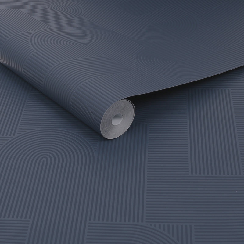 Papier peint gris Sublime Mindful Living, Bleu marine