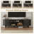 80'' Mid Century Modern Fluted TV Stand，Curved Entertainment Center for TVs Up to 90 Inches-2082348339