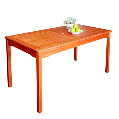 Moorehouse Rectangular 31.05'' L x 59.05'' W Outdoor Dining Table -  Red Barrel StudioÂ®, C141A26187414346A8153437B76F9EF6