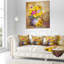 Tournesol jaune et fleurs d'aster violet - coussin à imprimé floral-29597665-29597668