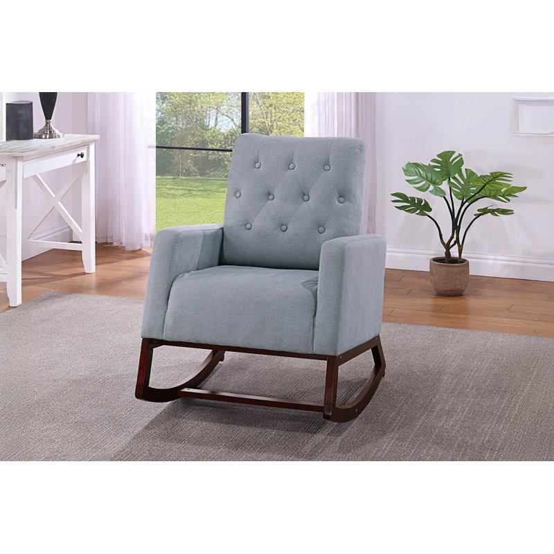 Chaise berçante Classic, Marron foncé, Gris