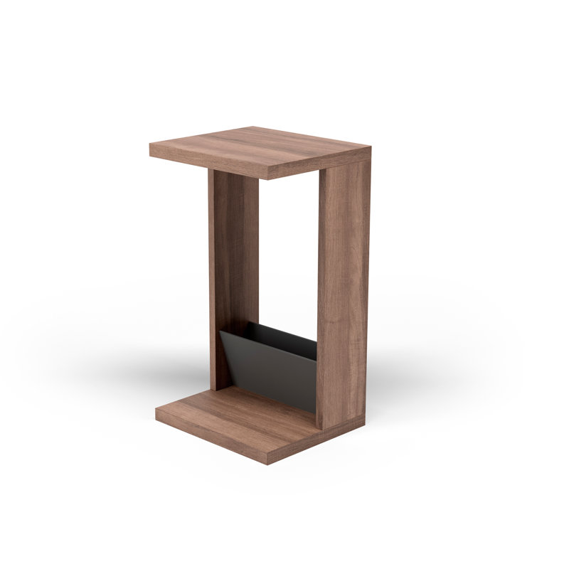 Hadnot C Table End Table, Walnut/Graphite