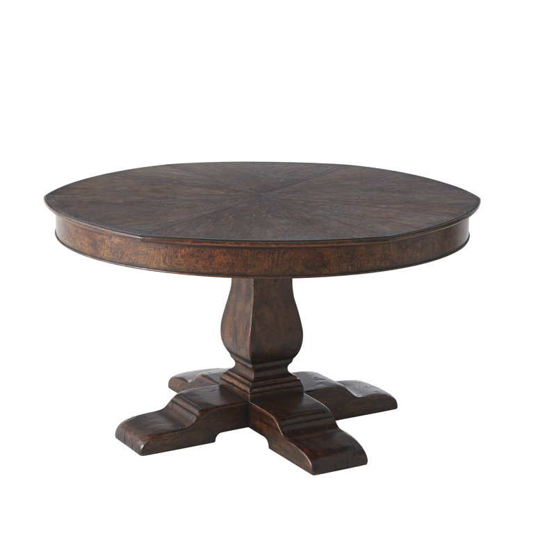 Althorp - Victory Oak Extendable Round Dining Table, 72" L x 72" W
