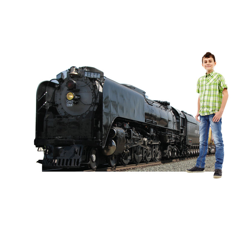 80'' x 44'' Black Union Pacific Train Cardboard Standup
