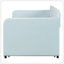 Lit de jour rembourré avec lit gigogne et lattes de bois, bleu clair-129746895