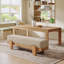 Linen Blend Upholstered Bench-1985124093