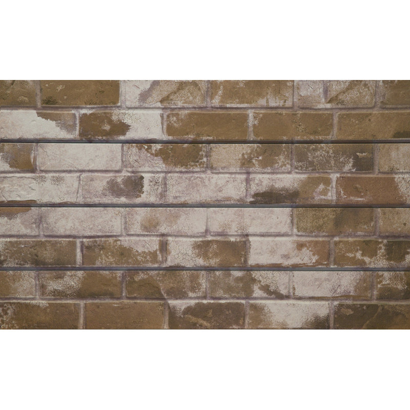 Mur de briques texturé Brick Old Paint (panneaux de H 24 po x L 48 po), Taupe