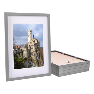 Photo Frames with A4 Mount - A3 (12" x 17") - Grey/White