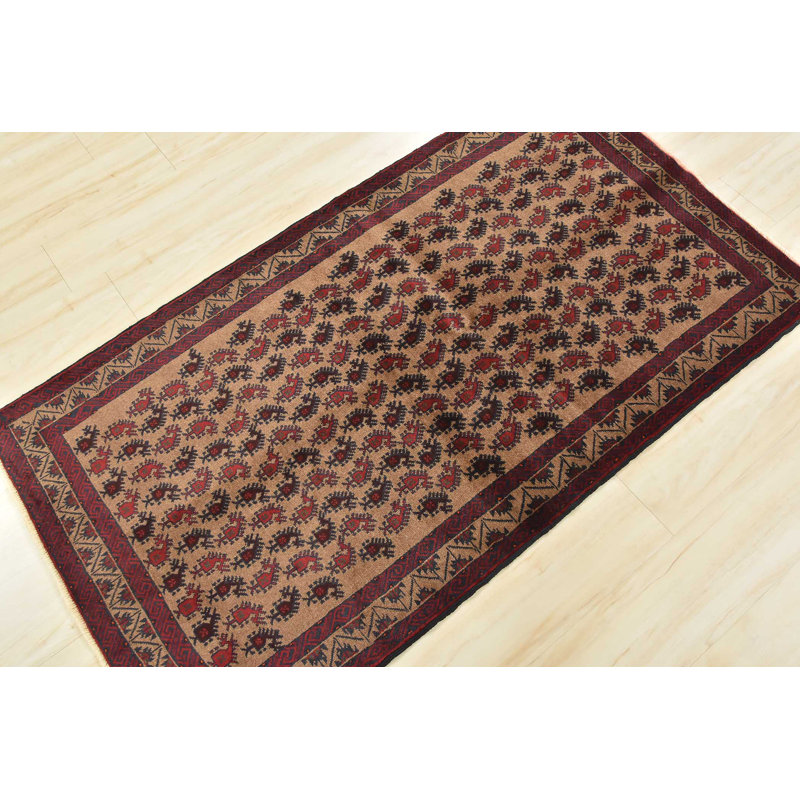 Farkhan One-of-a-Kind 3'2'' X 5'9'' 1990s Wool Area Rug Brown