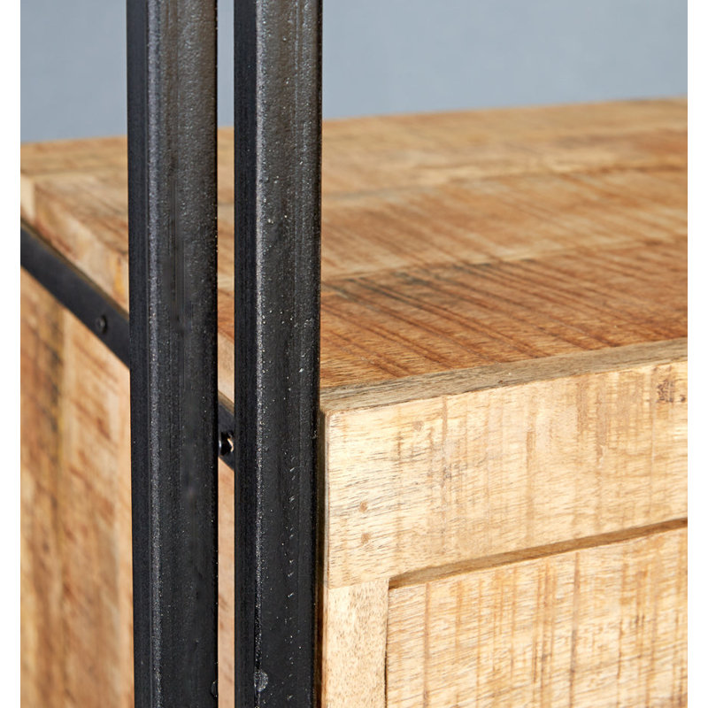 Bundyhill 200cm H Iron Etagere Bookcase, 200cm H x 160cm W x 40cm D