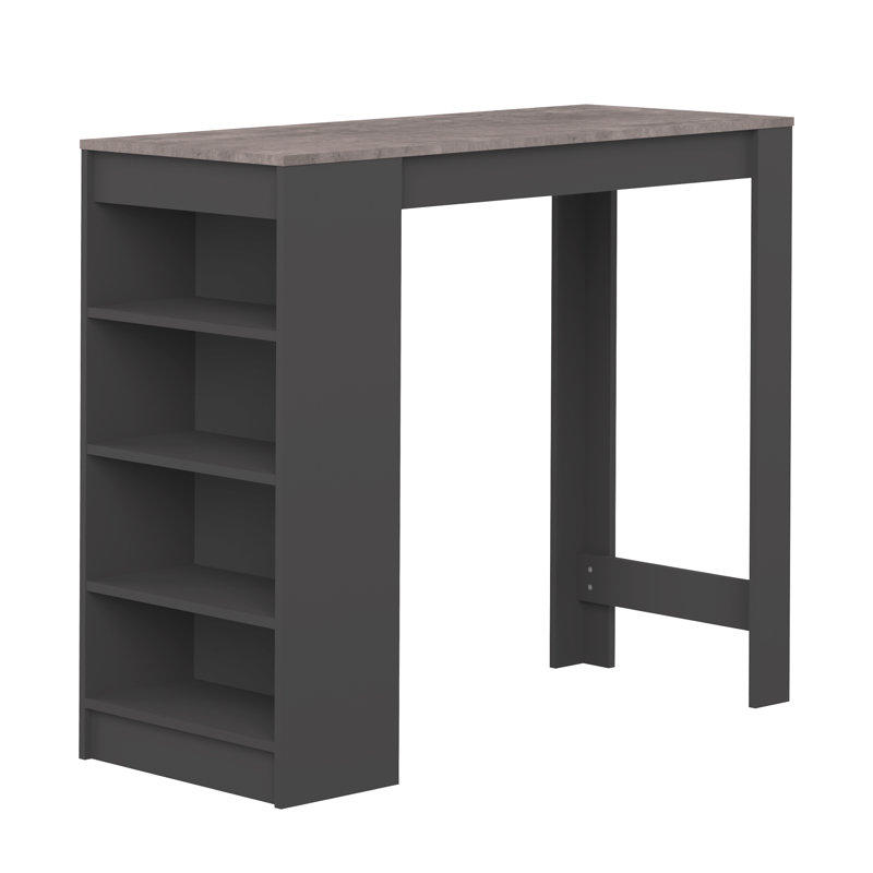 Neville Dining Table, Black/Concrete Look
