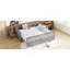 Lit plateforme avec garde-corps, structure de lit simple en bois massif, peut être converti en lit plateforme simple-121063031-121063032