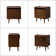 Sebrina Mid-century Modern 3 - Drawer 28“ Tall Nightstand with Built-In Outlets and Solid Wood Legs