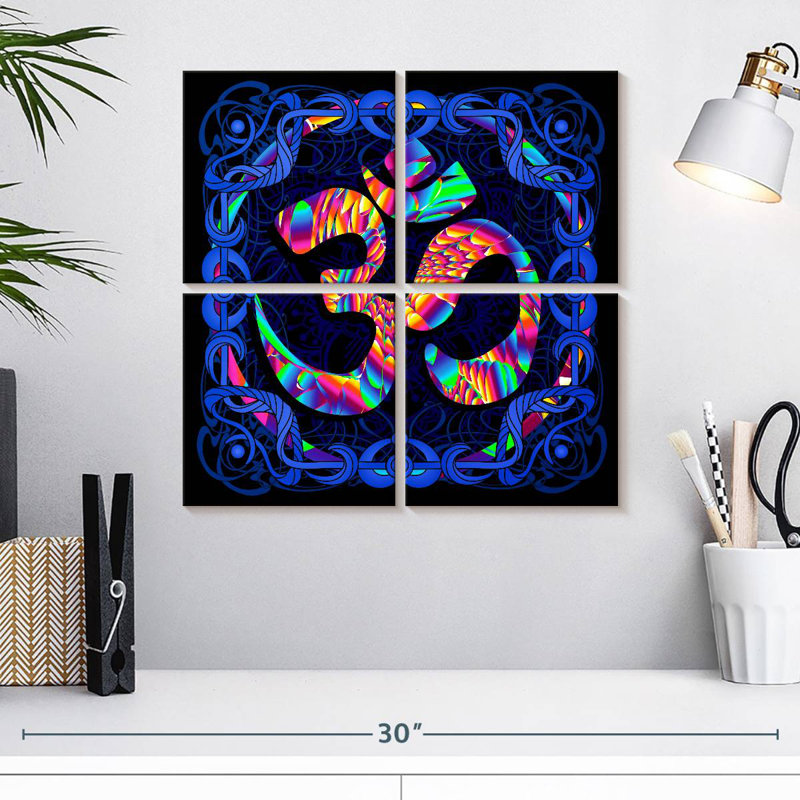 Symbole Adella psychédélique Om, H 18 po x l 18 po