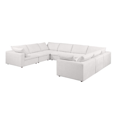 Carneys 8-Piece Sectional  Upholstered In Genuine Belfast Fabric
