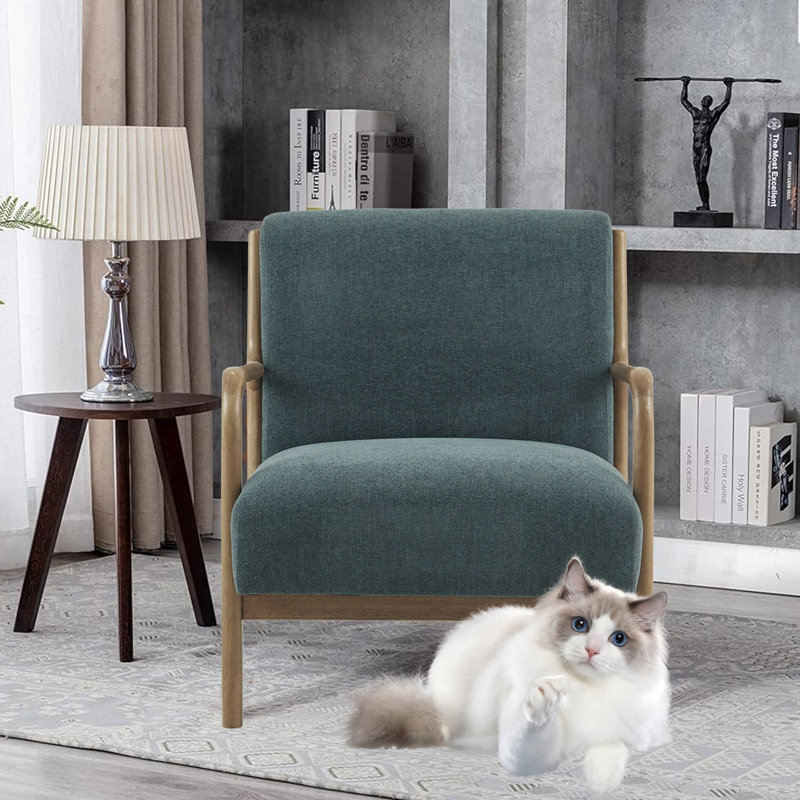 Living Room Accent Chair, Taupe, Teal