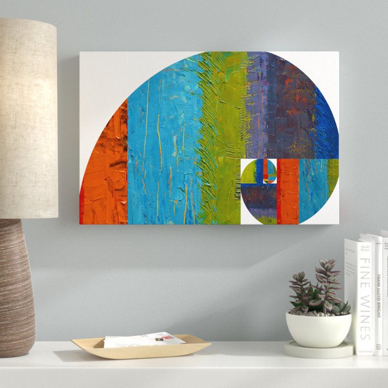 « fibonacci spirale », impression sur toile tendue, H 22 po x l 32 po x P 2 po