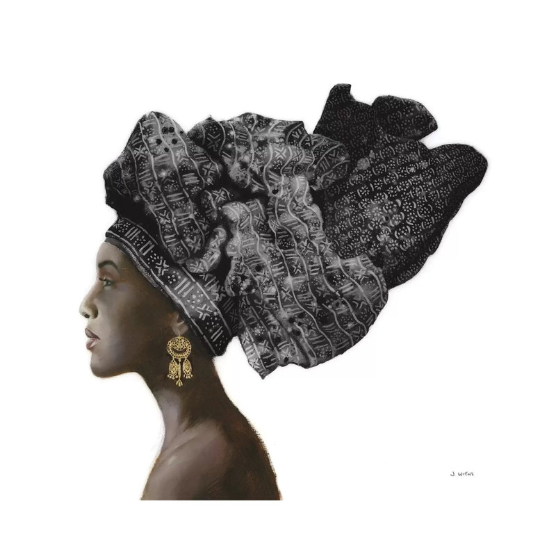 Pure Style Black by James Wiens - Wrapped Canvas Painting, 12" H x 12" W x 0.75" D