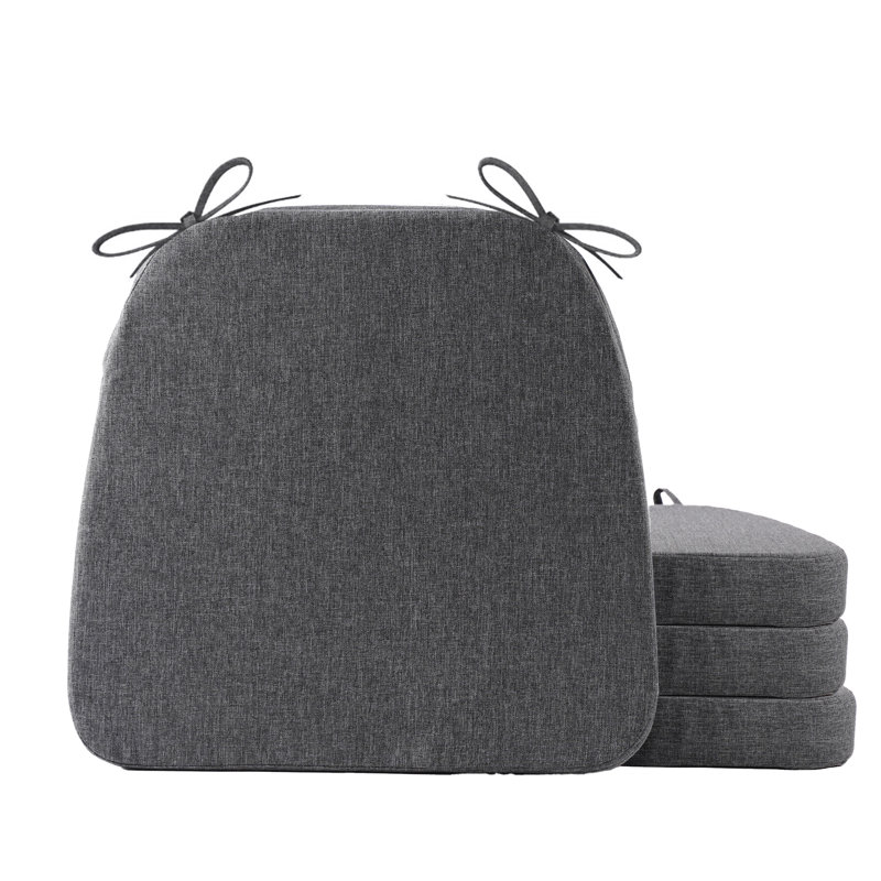 Chair Cushions for Dining Chairs with Ties, Indoor/Outdoor Kitchen Chair Pad with Non-Slip Backing, Dining Seat Cushion with Machine Washable Removable Cover, 16"x16"x2"