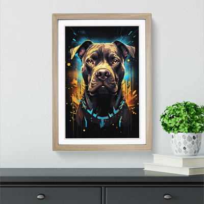 Staffordshire Bull Terrier Futurism - Framed Print