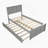 Platform Bed with  Trundle