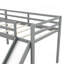 Lit mezzanine simple en L avec échelle et toboggan-726319725