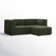 Shonnard 88" Upholstered Modular Sofa and Ottoman