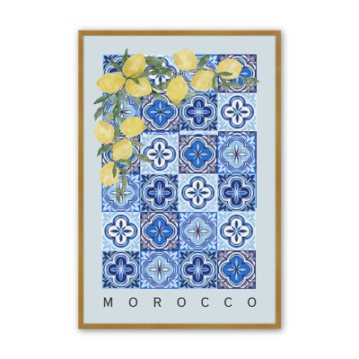 Moroccan Tile and Lemon Art Print