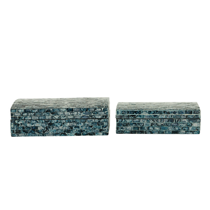 2 Piece Manufactured Wood Decorative Box Set