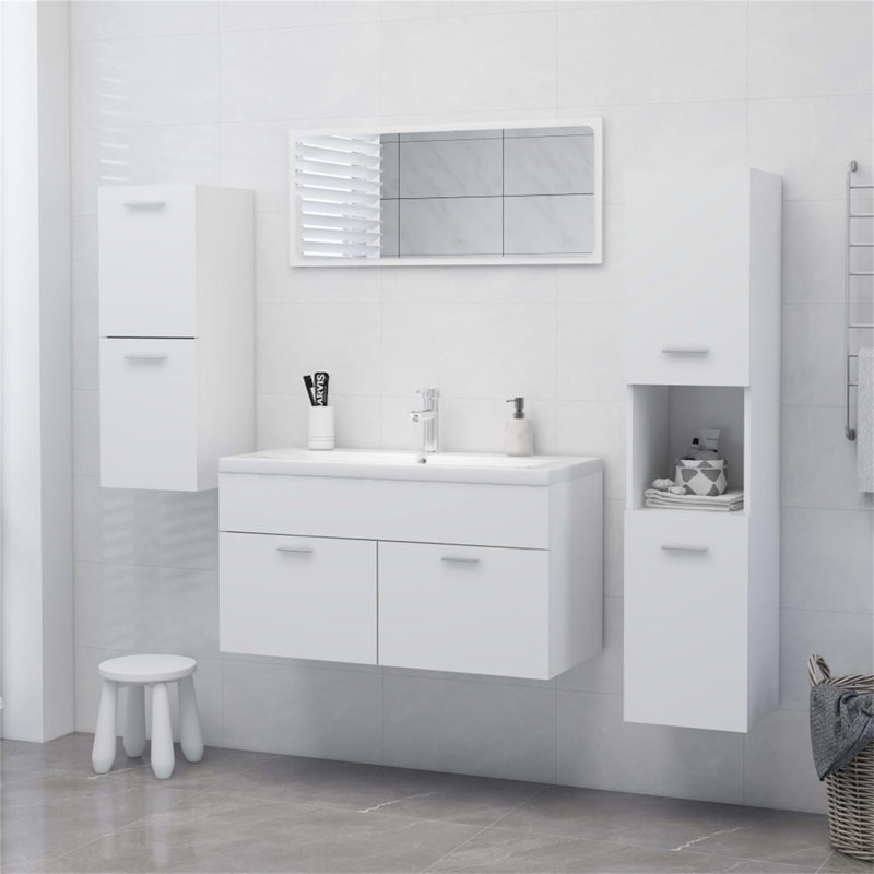 Kremena Bathroom Cabinet, White