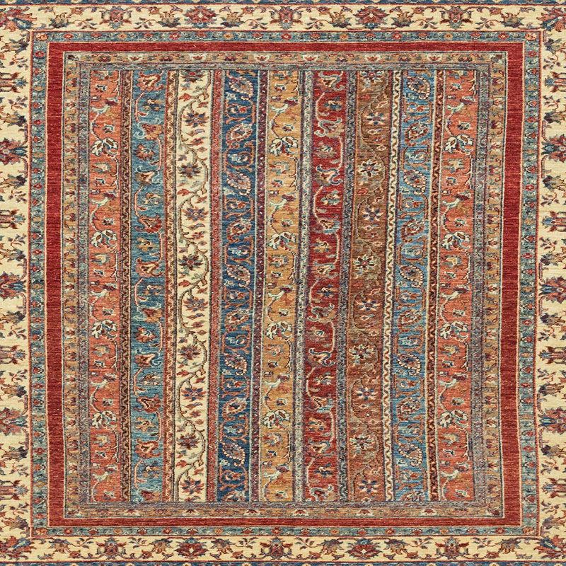 Tapis abstrait moderne 2373, Carré 3 pi